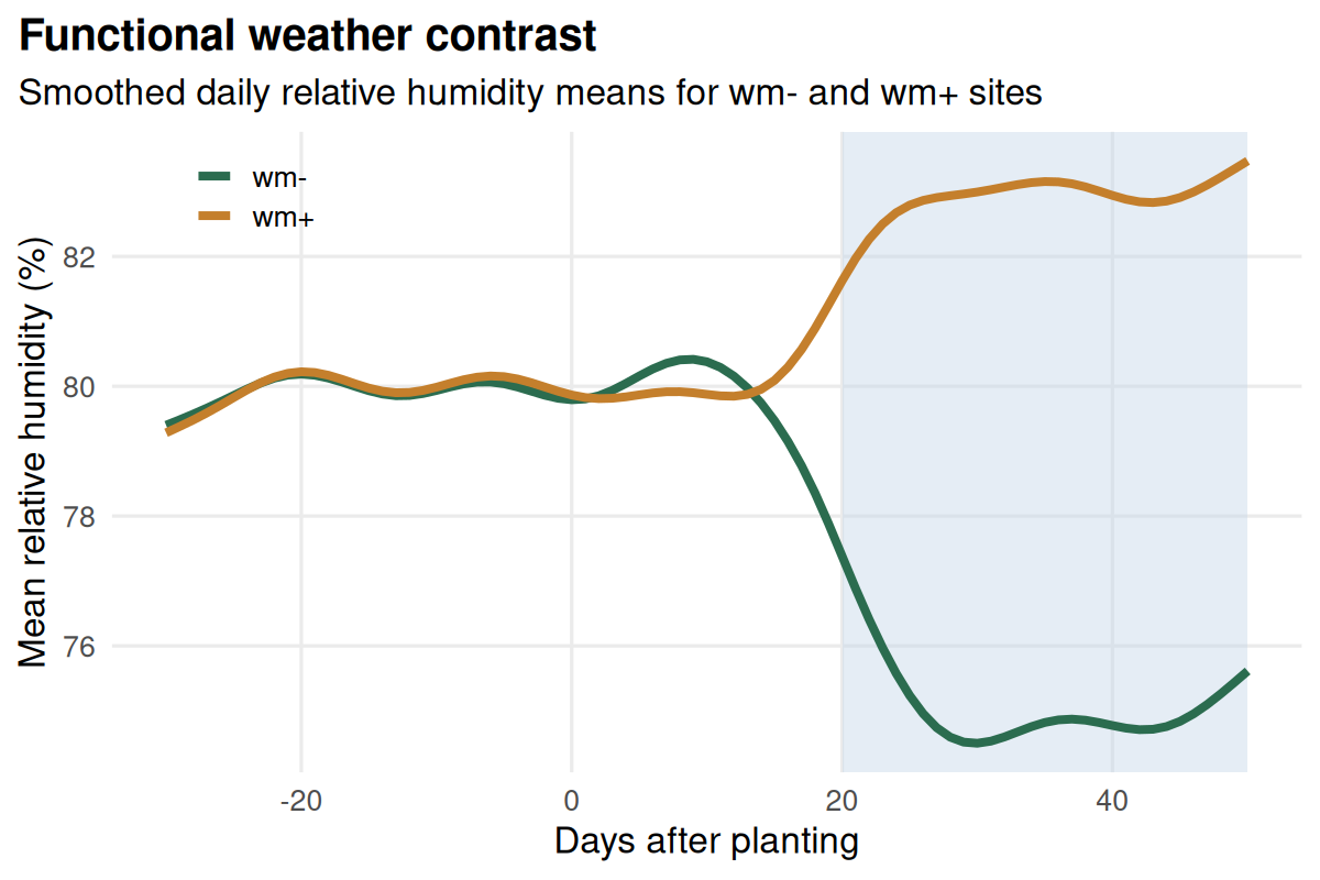 Functional weather curves